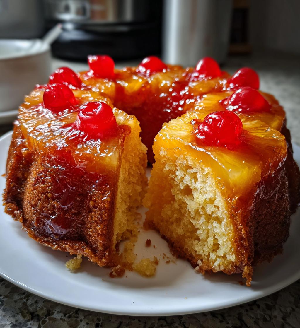 pineapple upside down bundt cake - detail 1