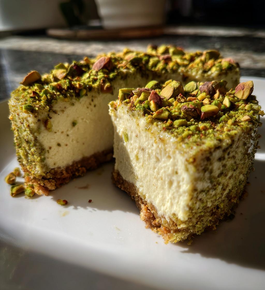 pistachio cheesecake no bake delight - detail 1