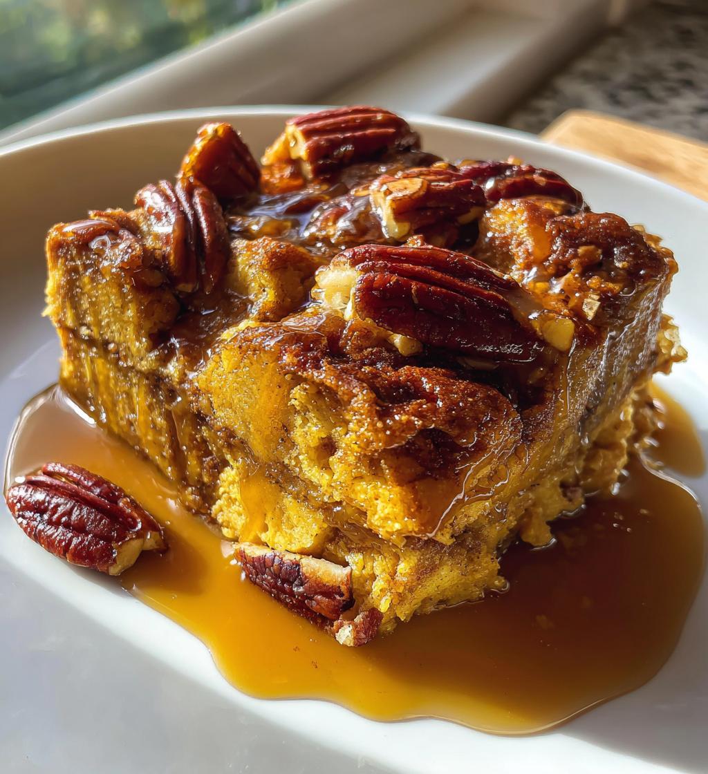 pumpkin pecan bread pudding