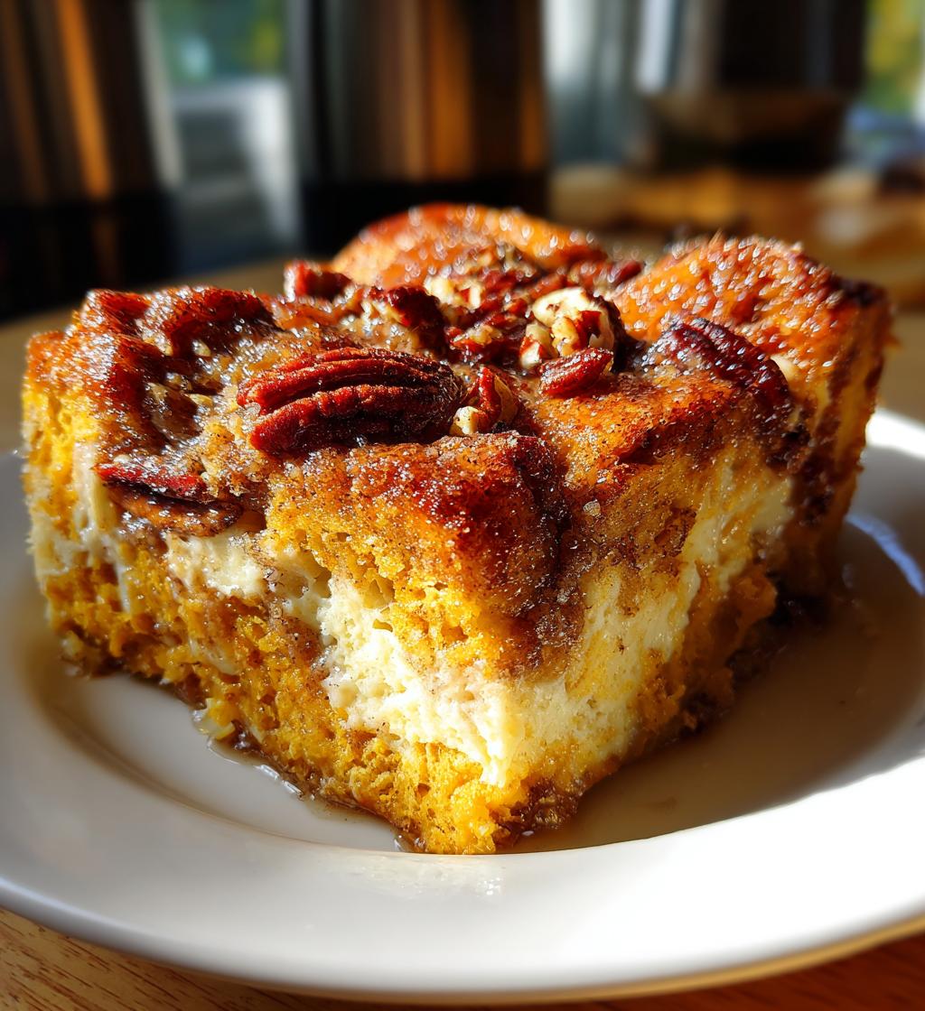 pumpkin praline bread pudding