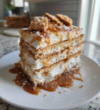 ritz cracker salted caramel icebox cake recipe