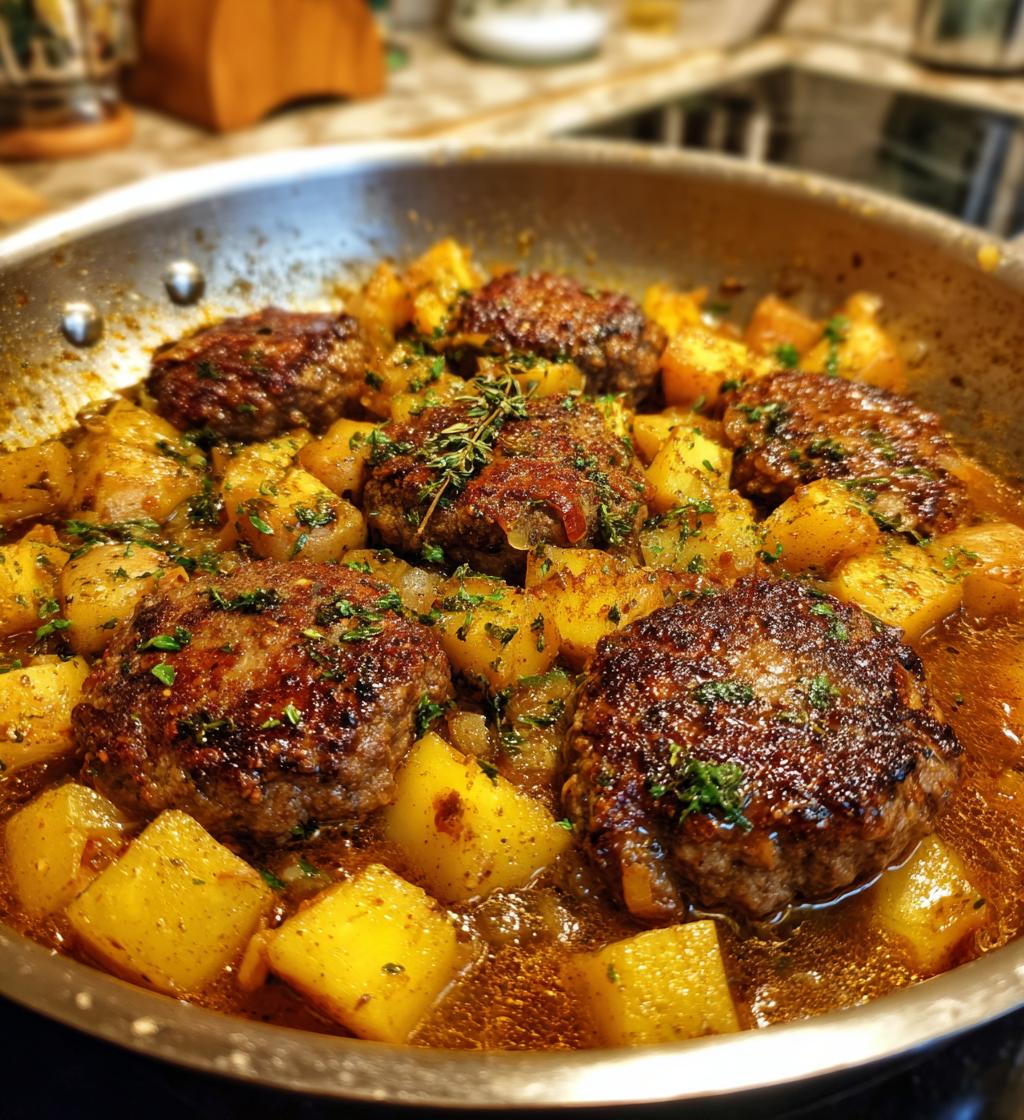 salisbury steak and potato skillet