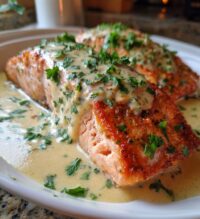 salmon with creamy dijon sauce