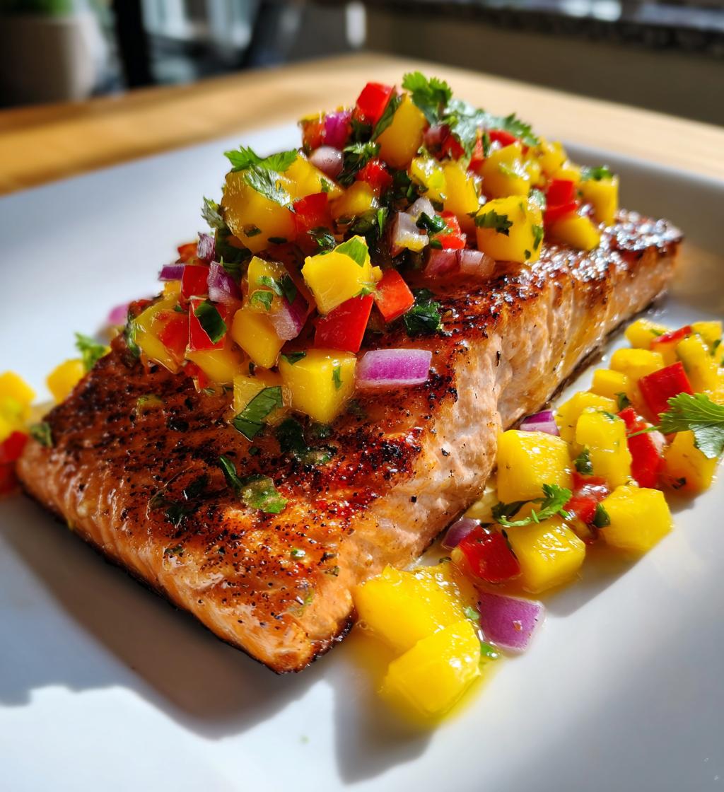 salmon with mango salsa