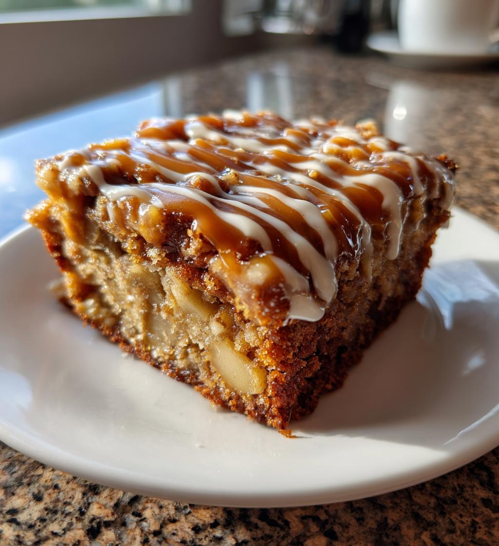 salted caramel apple sheet cake