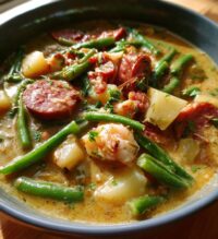 sausage green bean potato casserole