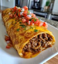savory beef and cheese chimichanga