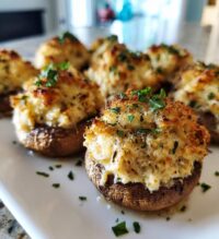 savory crab stuffed mushrooms recipe