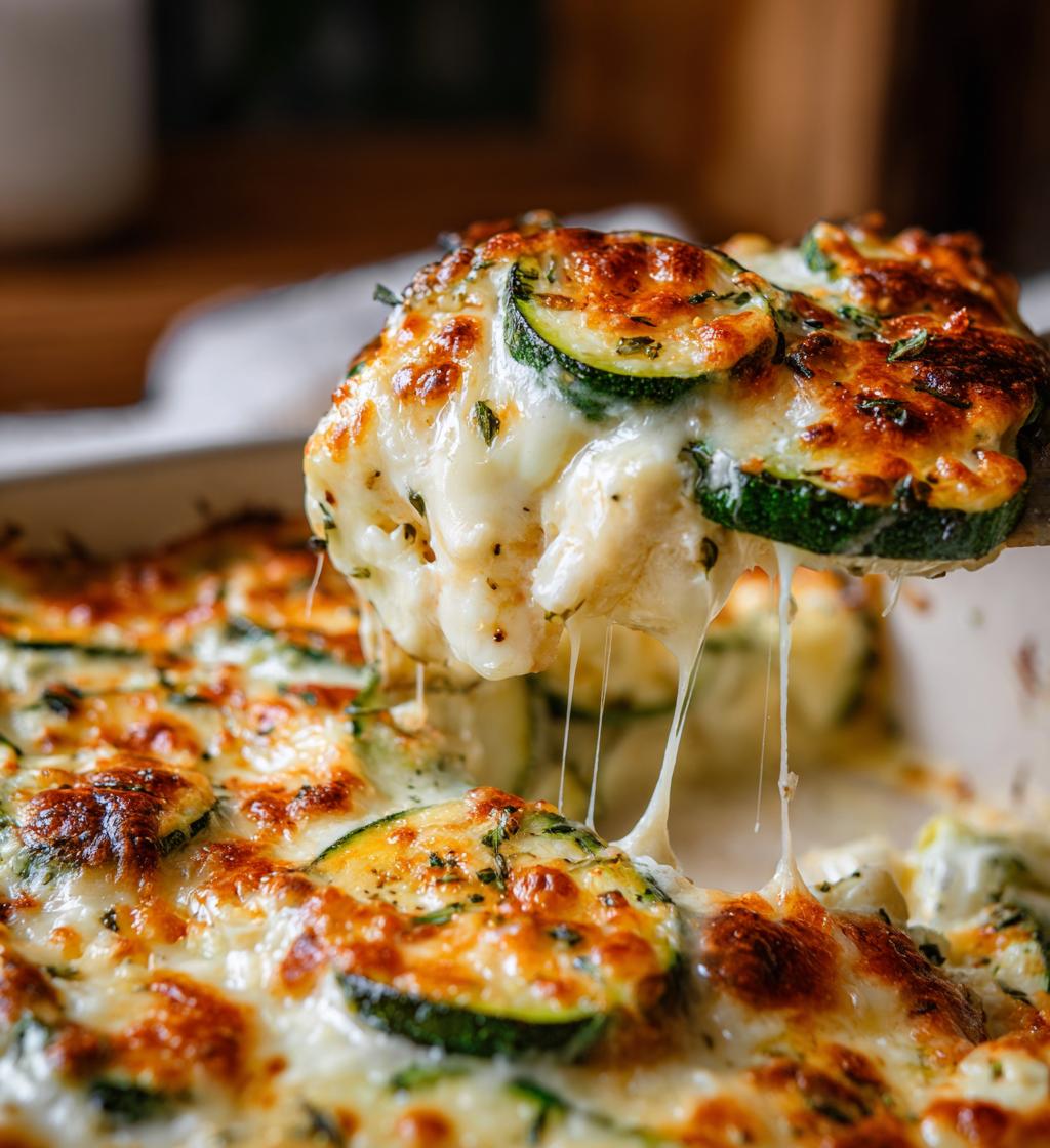 simple baked zucchini and cheese - detail 1
