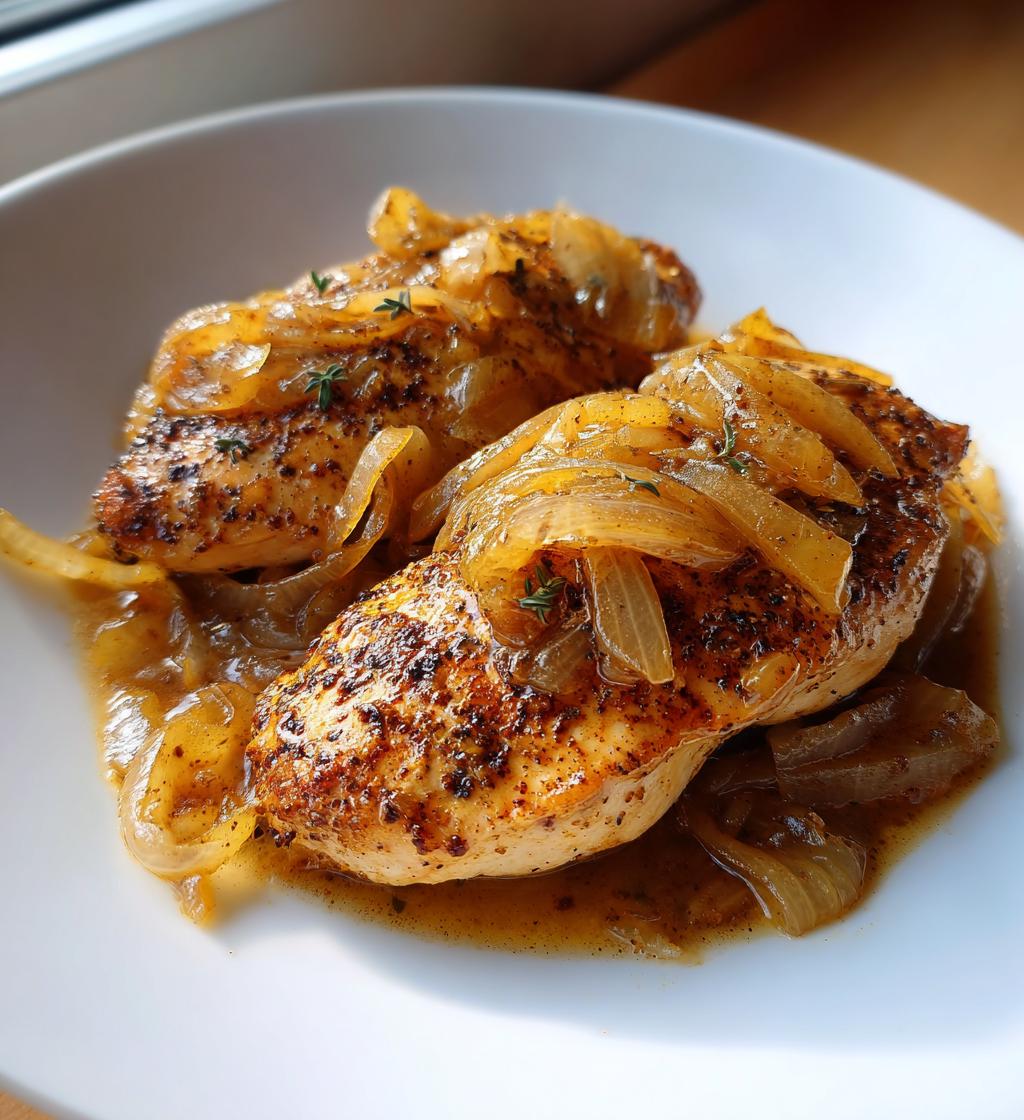 skillet chicken in onion sauce