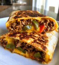 sloppy joe grilled burritos