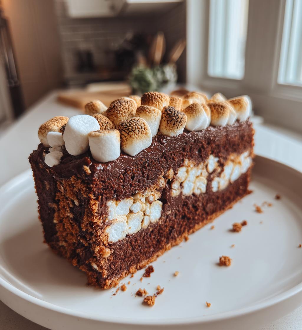 smores loaf cake - detail 1