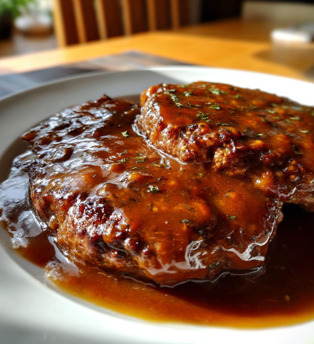 smothered hamburger steak