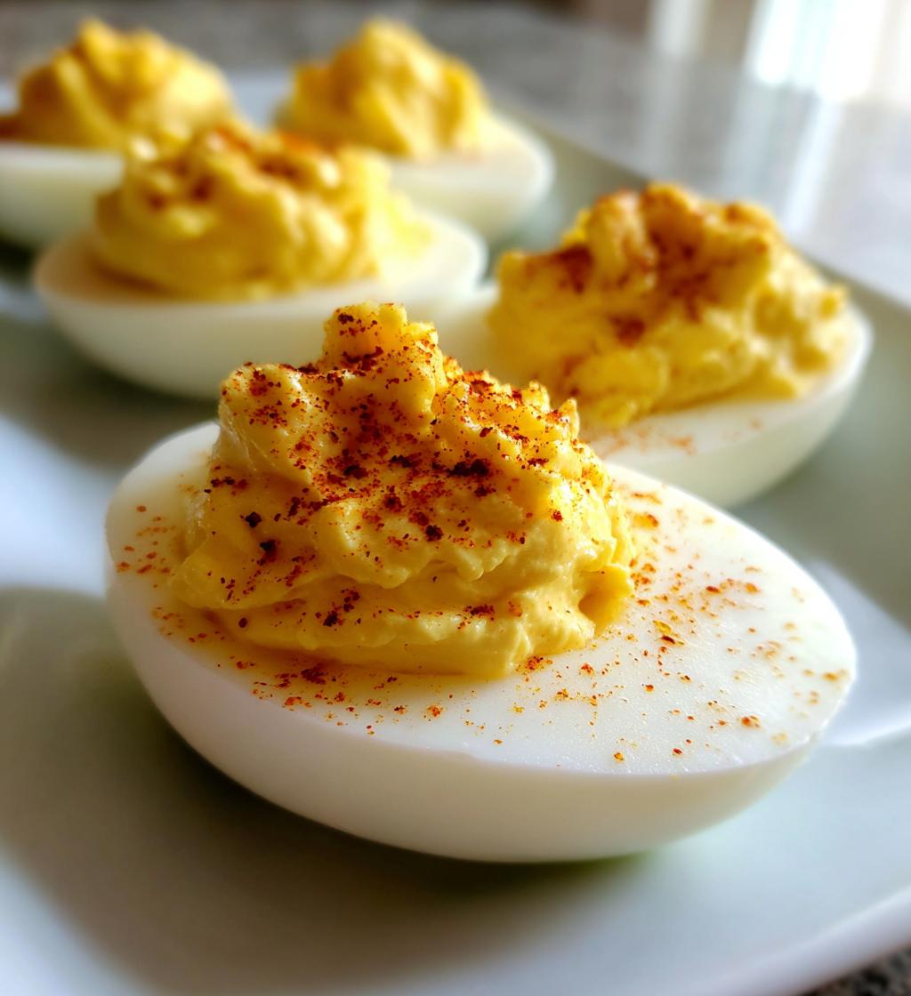 southern style deviled eggs - detail 1