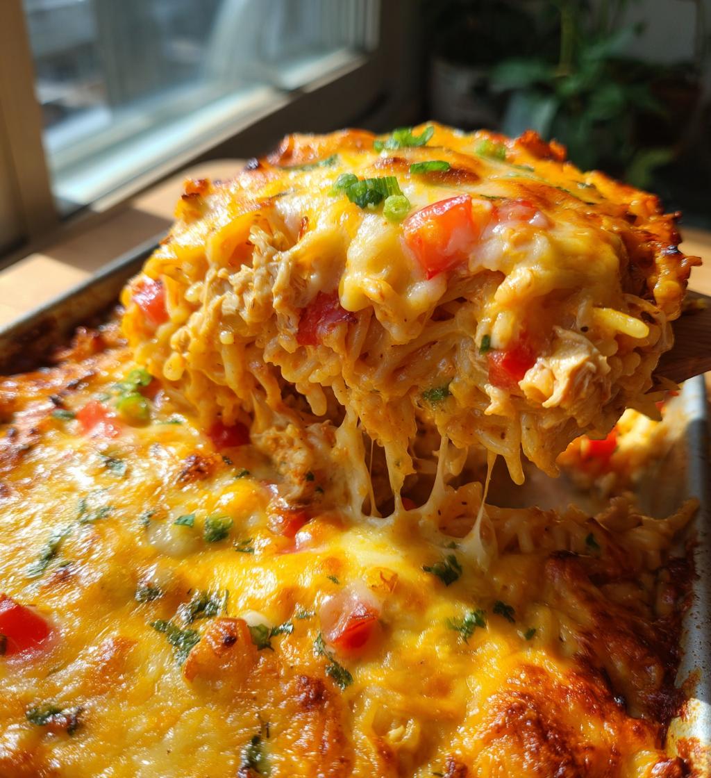 spicy southern cheesy chicken spaghetti casserole