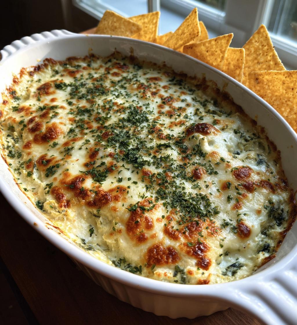 spinach artichoke dip - detail 1