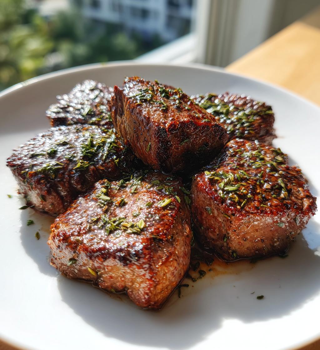 steak tips in air fryer - detail 1