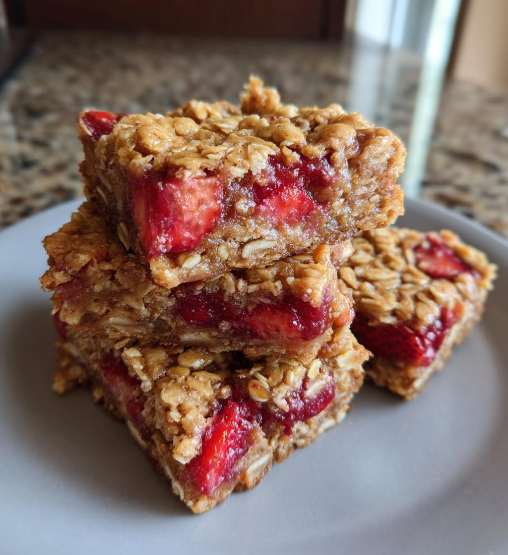 strawberry oatmeal bars