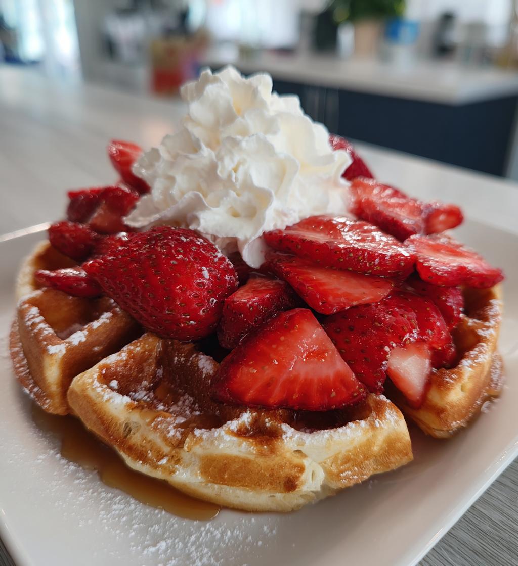 strawberry waffles recipe