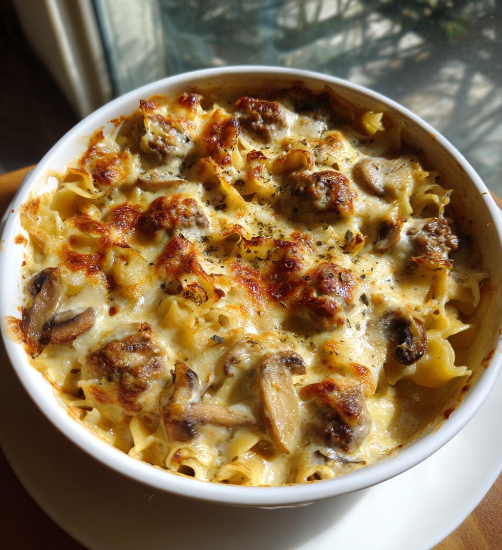 swedish meatball noodle bake