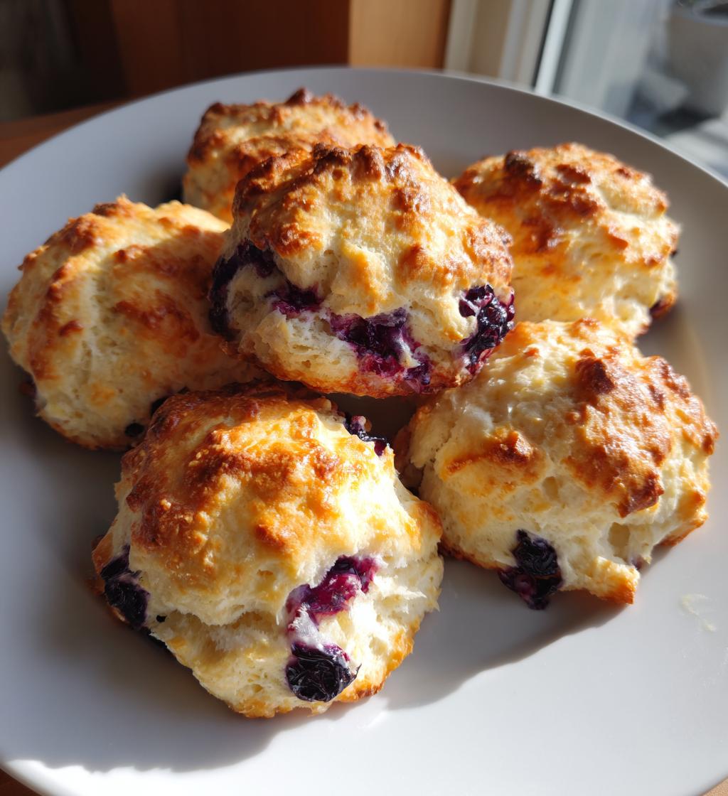 sweet blueberry biscuits - detail 1