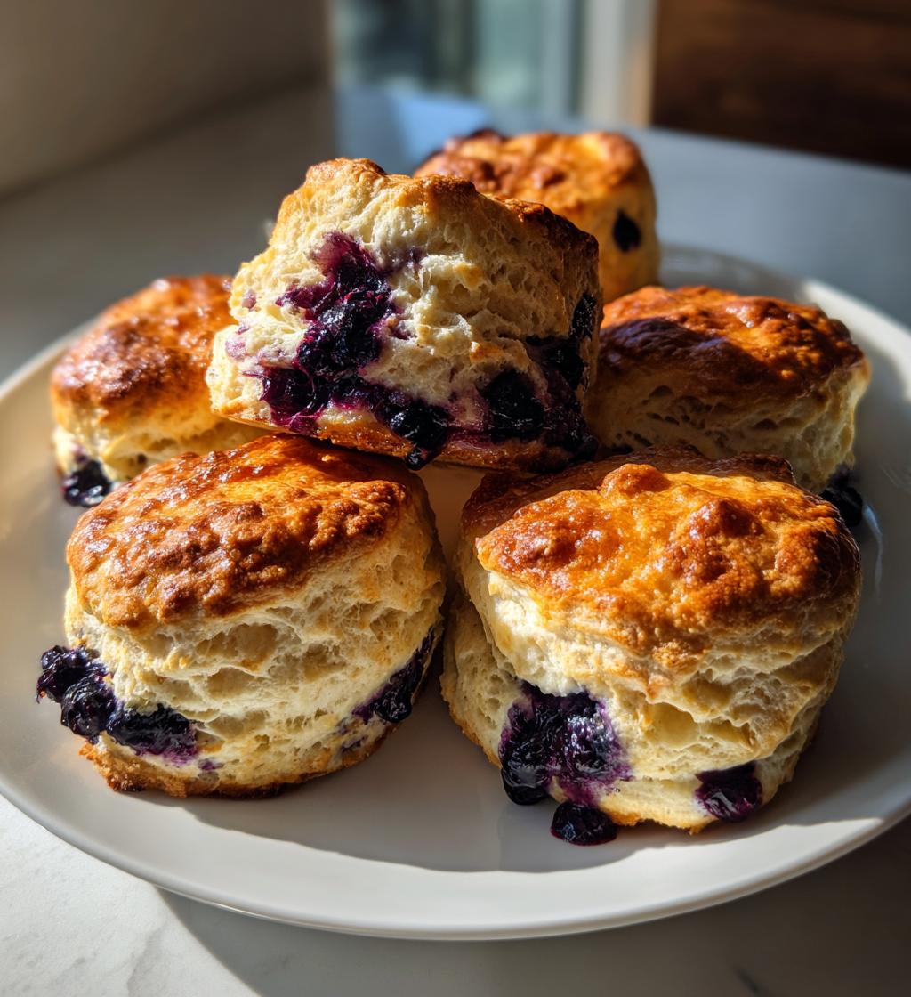 sweet blueberry biscuits