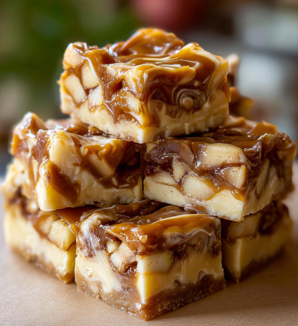swirled caramel apple fudge