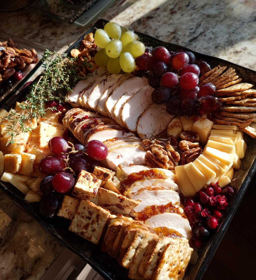 thanksgiving charcuterie board turkey