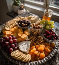 thanksgiving cheese and cracker tray