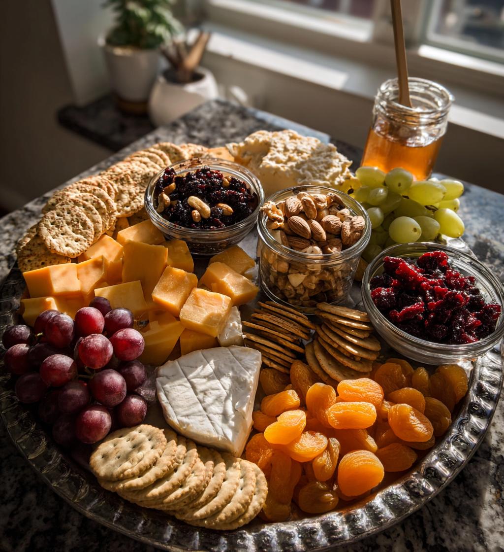 thanksgiving cheese and cracker tray