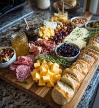 thanksgiving meat and cheese board