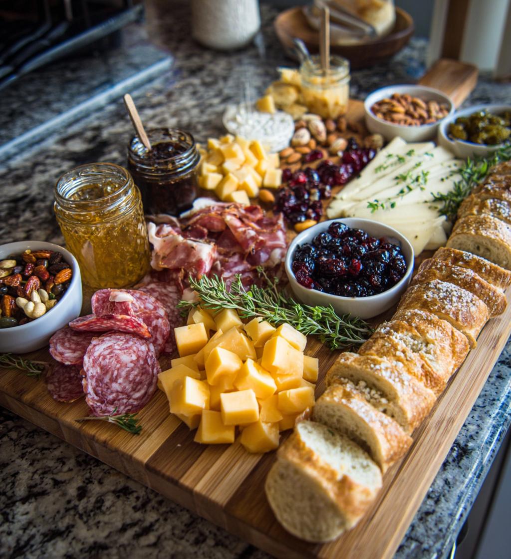 thanksgiving meat and cheese board