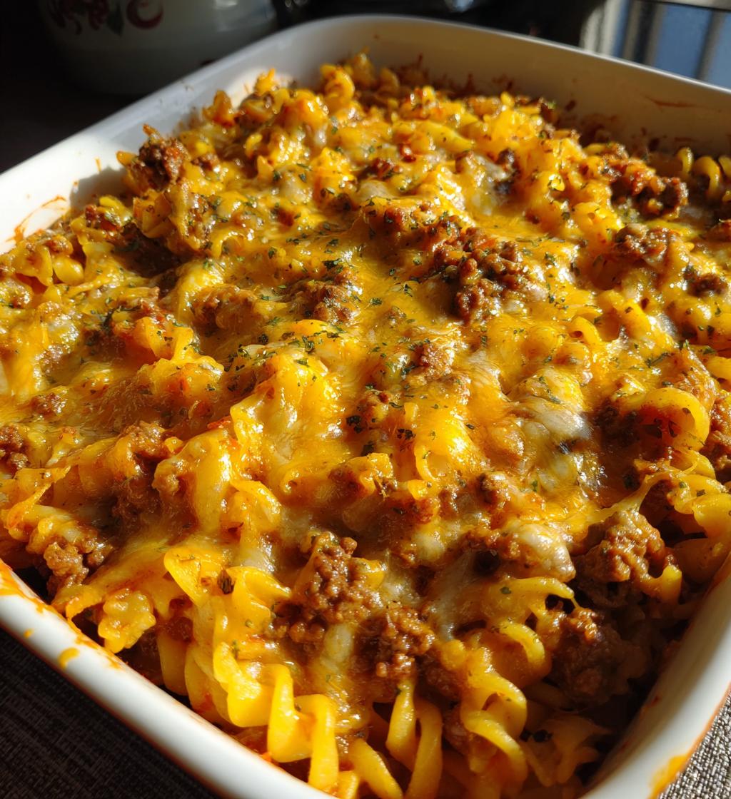 the best beef cheeseburger pasta casserole