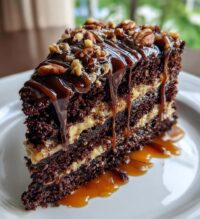 turtle caramel cake 2