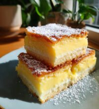 vanilla custard cream squares