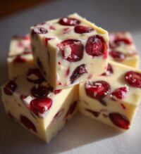 white chocolate cherry fudge