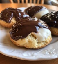 black and white new year cookies