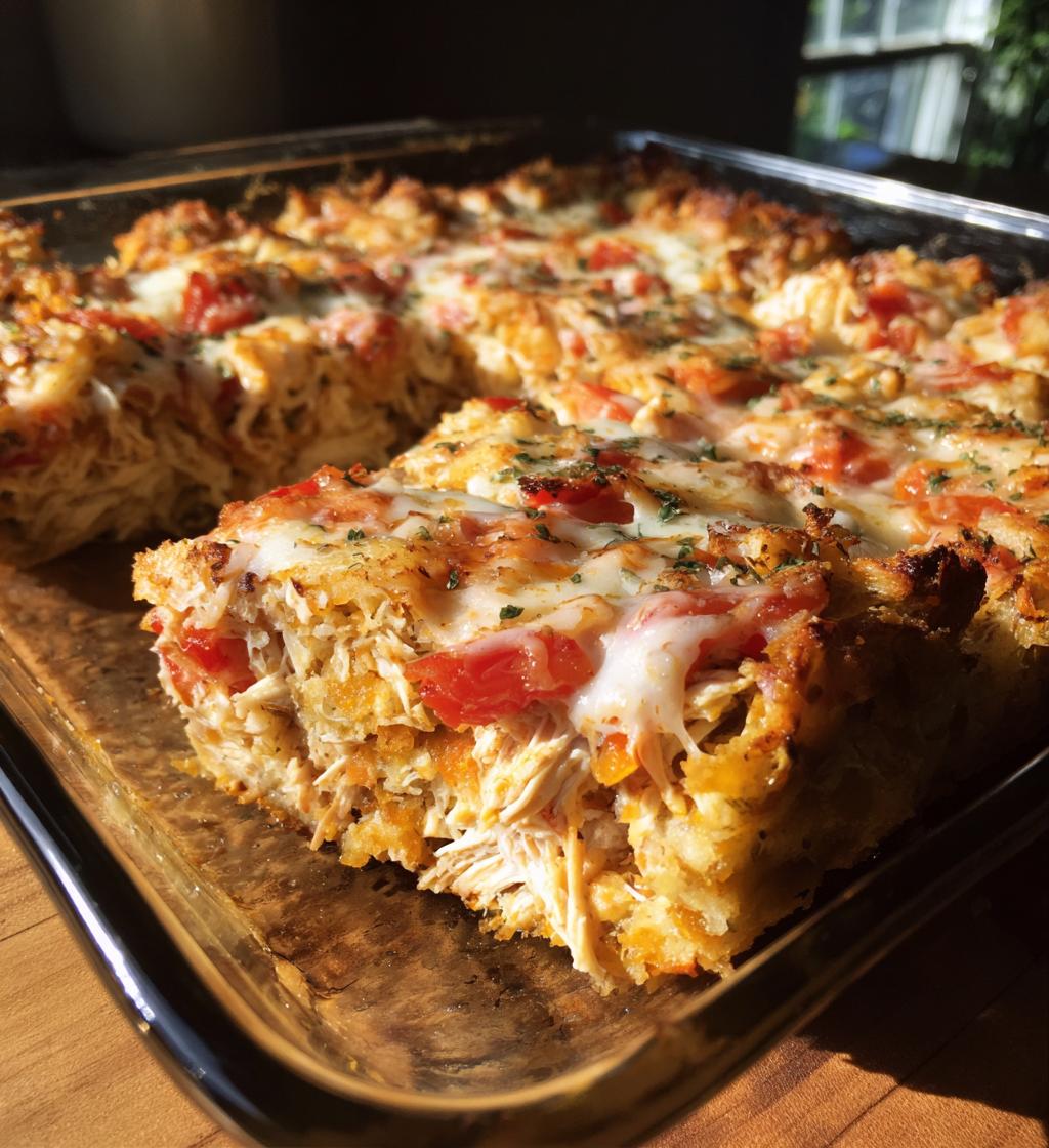 chicken bruschetta bake with stuffing