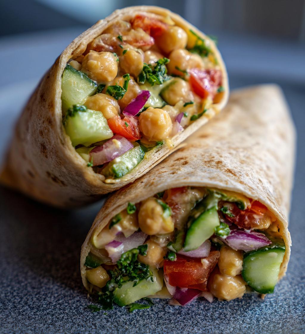 chickpea salad wrap