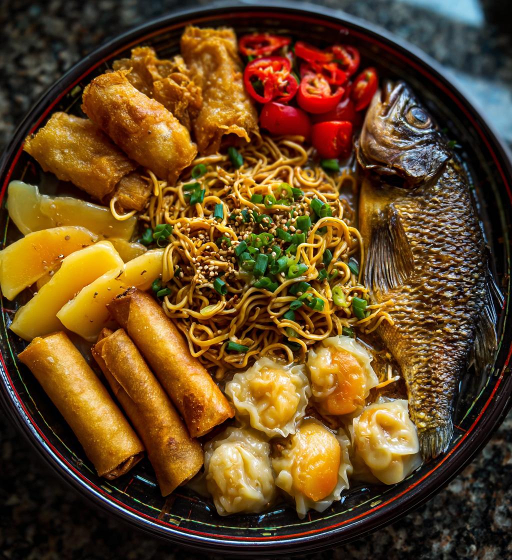 chinese new year food illustration