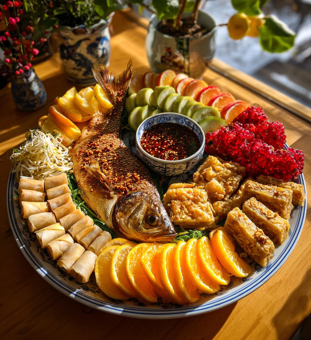 chinese new year food presentation