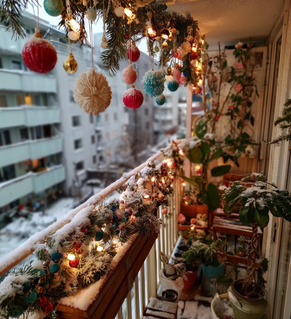 christmas balcony