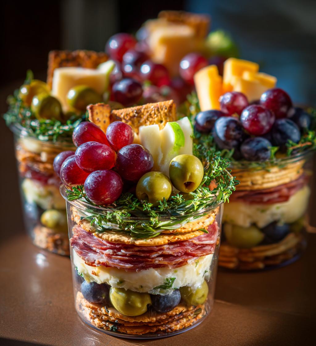 christmas charcuterie cups