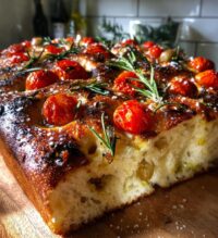 christmas focaccia bread