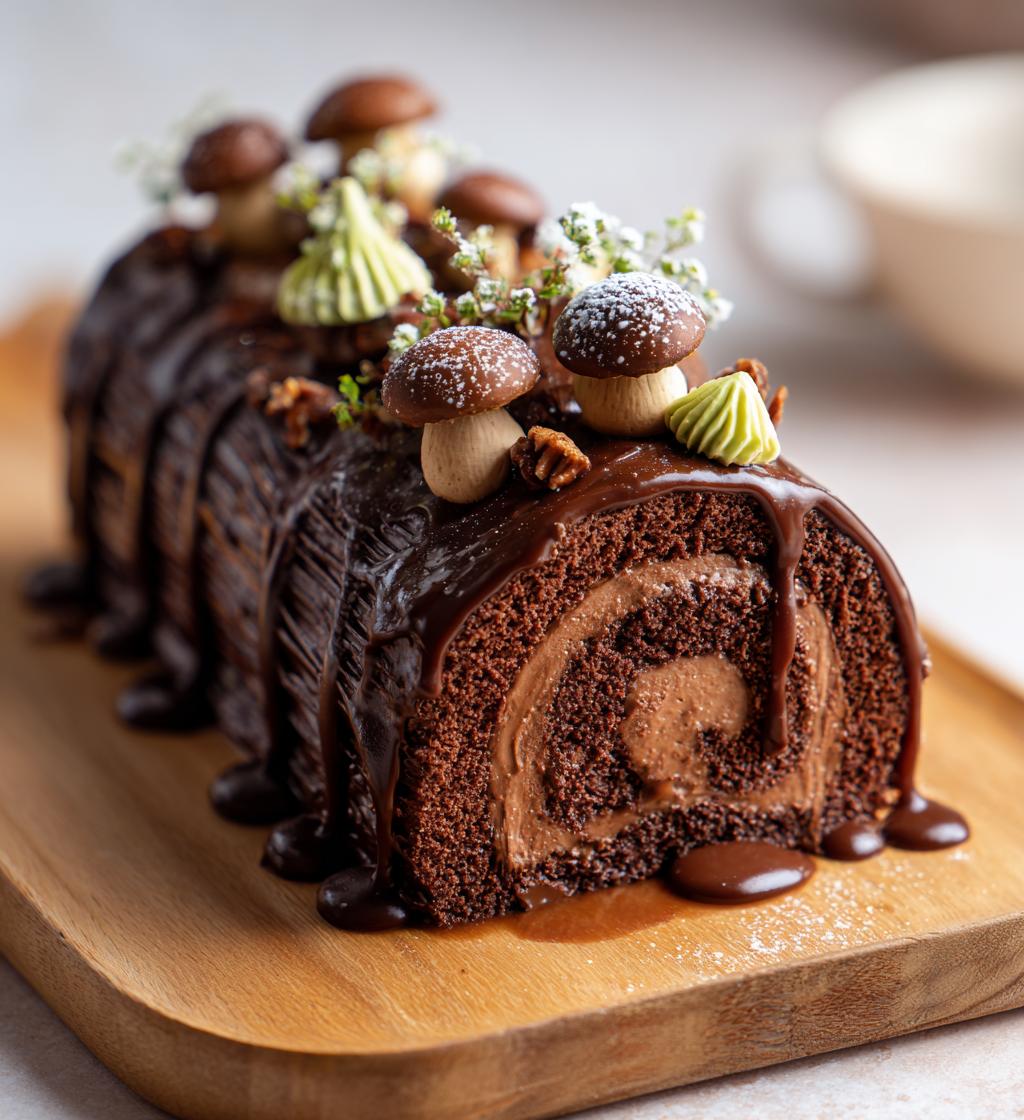 christmas log cake