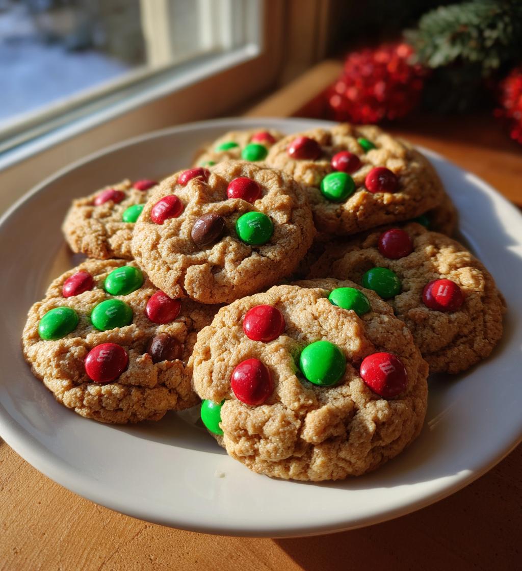 christmas m m cookies