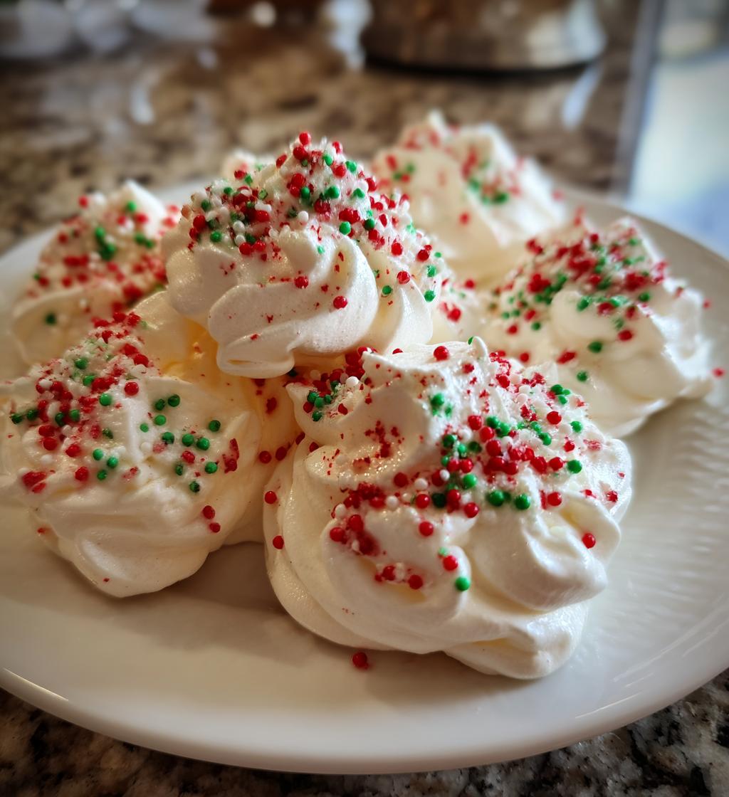 christmas meringue cookies