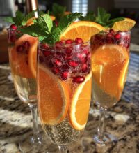 christmas mimosa bar