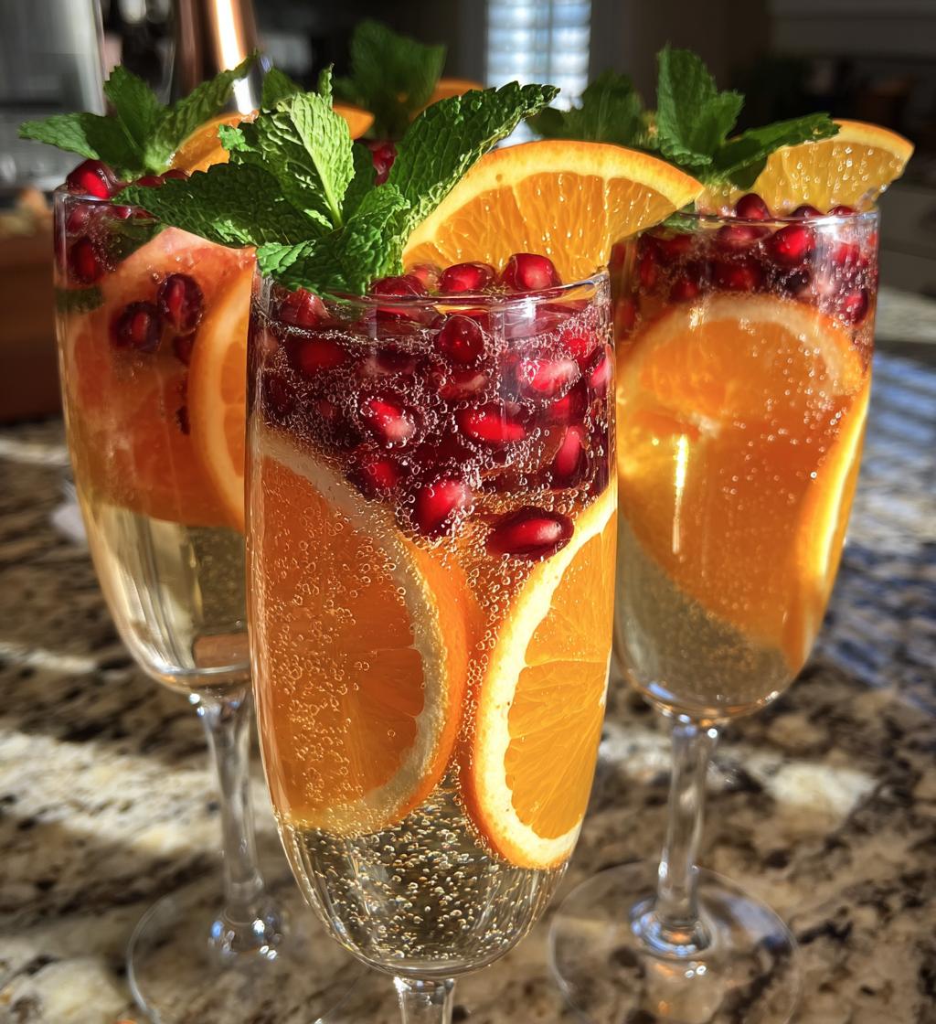 christmas mimosa bar