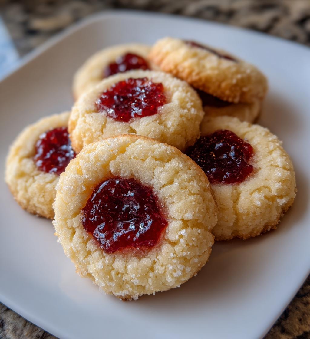 christmas thumbprint cookies